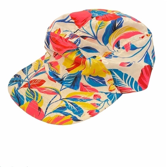 Vintage Hawaiian Print Hat Adult Small - Picture 1 of 5